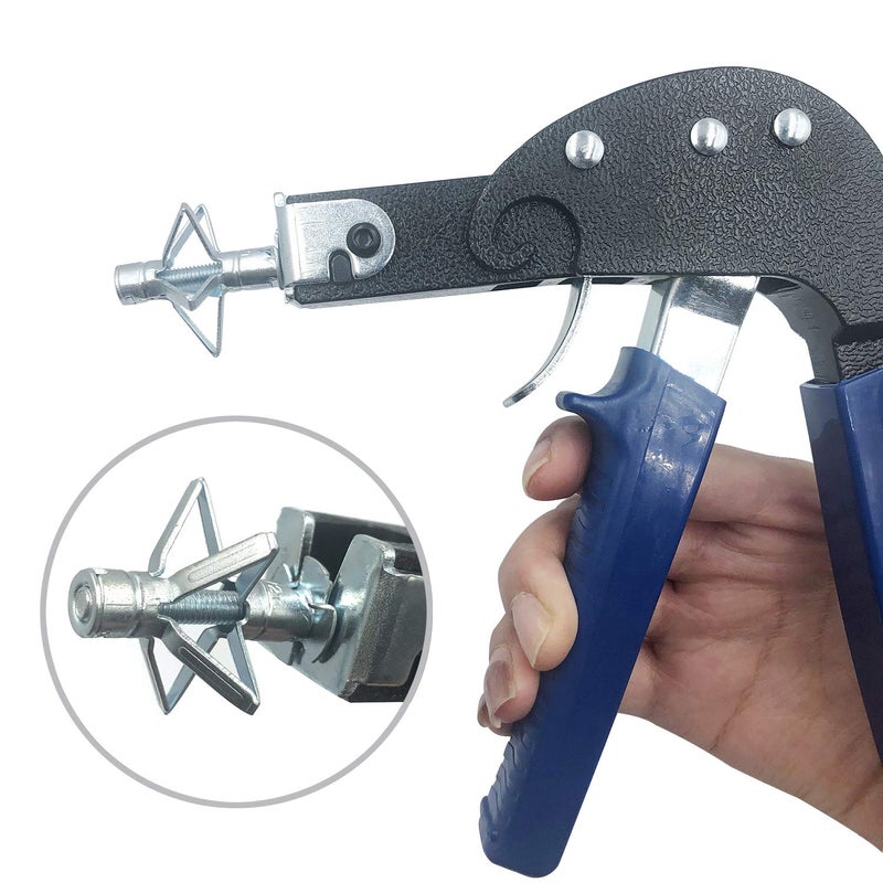 ISPINNER Wall Anchor Setting Tool with 18pcs Molly Bolt Hollow Drive Wall Anchor Screws Assortment Kit, Heavy Duty Anchor Gun for Cavity Anchor Plasterboard Fixing - Image 3